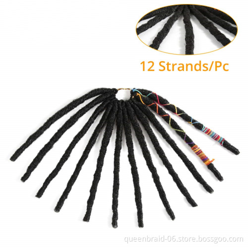 Crochet Hair Dreadlocks Faux Locs Braiding Hair Extensions Synthetic Dreadlock Jumbo 18 Inch Crochet Hair
